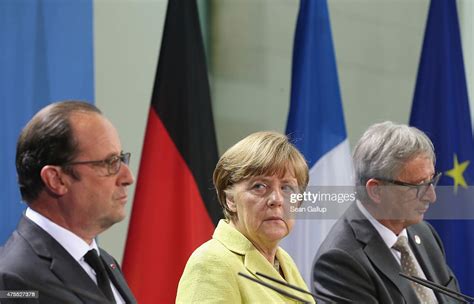 German Chancellor Angela Merkel French President Francois Hollande