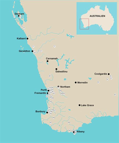 Map Of Southwestern Australia Showing The Historical Collection Points