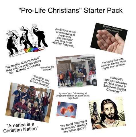 Pro Life Christians Starter Pack Starterpacks