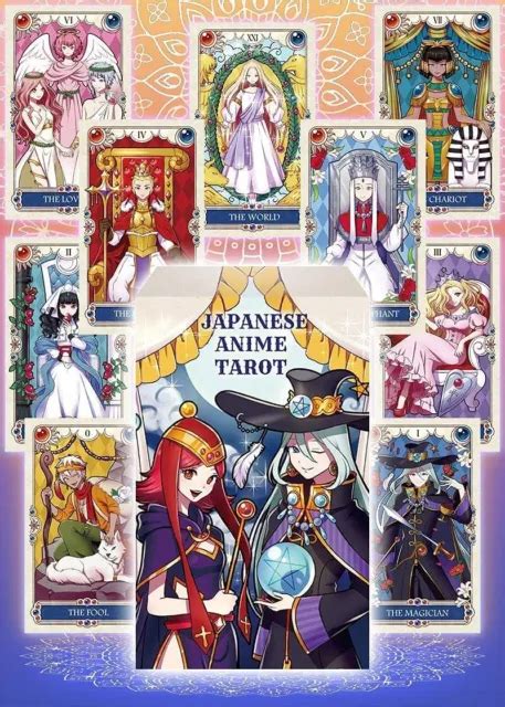 Japanese Anime Tarot Card Deck Set 78 Sheets Art Collection Luna