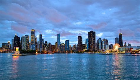 Architecture Bridges Chicago Cities City Francisco Night Skyline