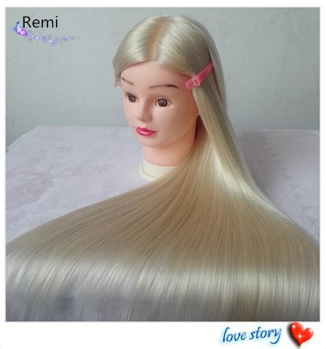 Blonde Hair Mannequin Head 18 Hairdressing Doll Heads Hair Styling