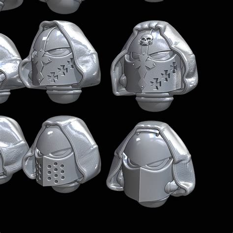 3d File Hooded Space Knights Heads・3d Print Design To Download・cults