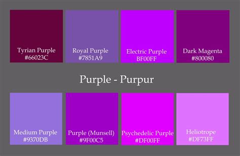 Nordljus May 2011 Purple Color Chart Purple Paint Purple Colour Shades
