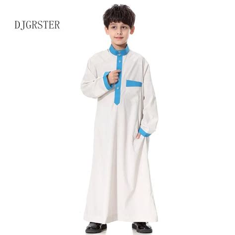Djgrster Muslim Arab Boys Robe Islamic Abaya Islamic Clothing Mens