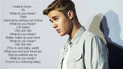 What Do You Mean Justin Bieber Lyrics Youtube