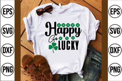 Happy Go Lucky Svg Design Graphic By Craftzone · Creative Fabrica