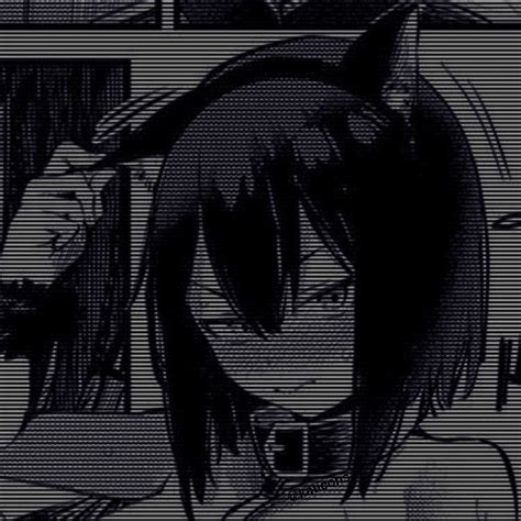 grunge dark anime girl aesthetic icon