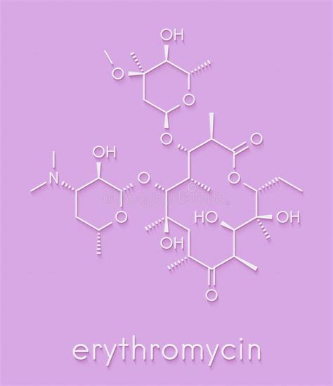 Erythromycin Antibiotic Drug Macrolide Class Chemical Structure