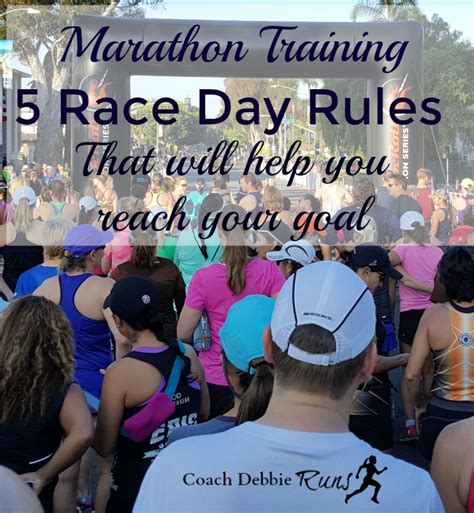 Marathon Training 5 Race Day Rules To Help You Reach Your