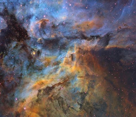 Carina Nebula In Hubble Palette