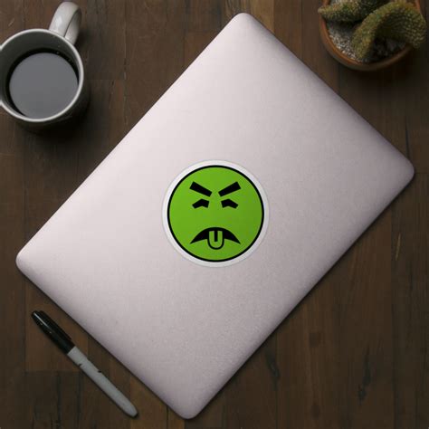 Yuck Emojis Yuk Symbol Mr Yuck Means No Stay Away Sticker Teepublic