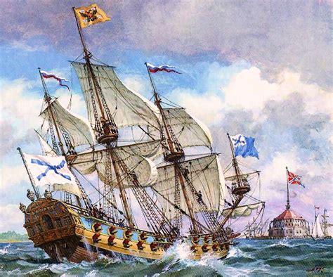 Tsar Peter The Greats Baltic Fleet Корабль Линейный корабль