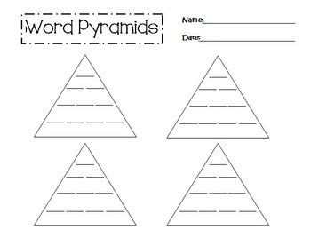word pyramid  letter words  teach love  coffee tpt
