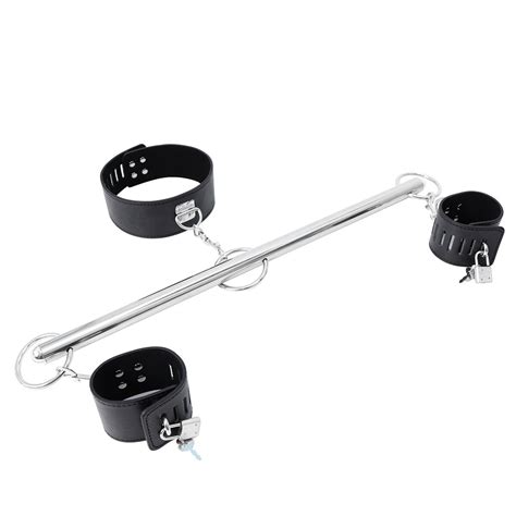 Adult Games Bondage Gear Erotic Toys Handcuffs Ankle Cuffs Bdsm Set Stainless Steel Spreader Bar