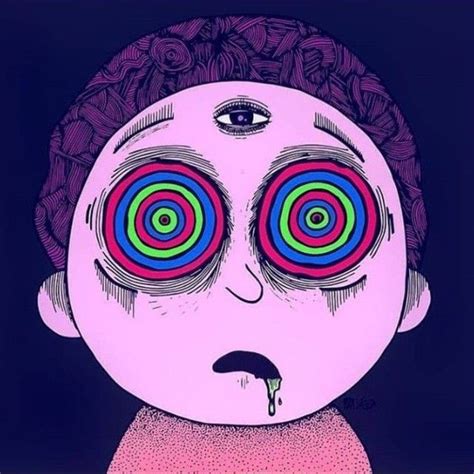 One Eye Psychedelic Drawings Hippie Art Psychadelic Art