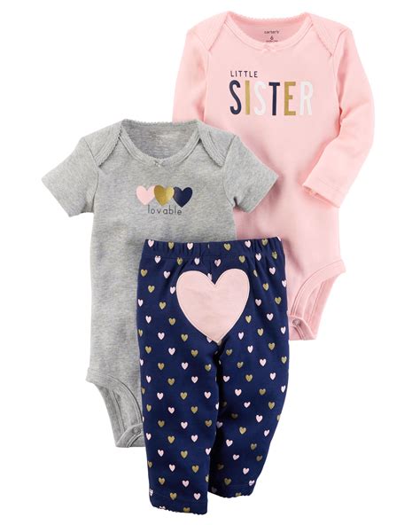 3 Piece Little Character Set Carters Baby Girl Baby Girl Pants Cute