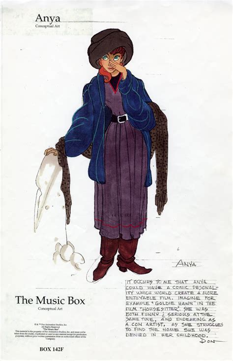 Early Anya Character Designs For Anastasia The World Of Non Disney Animated Filme Foto