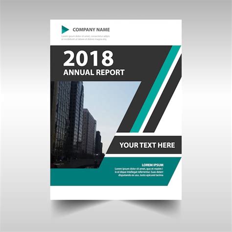 Free Vector Green Corporate Annual Report Design
