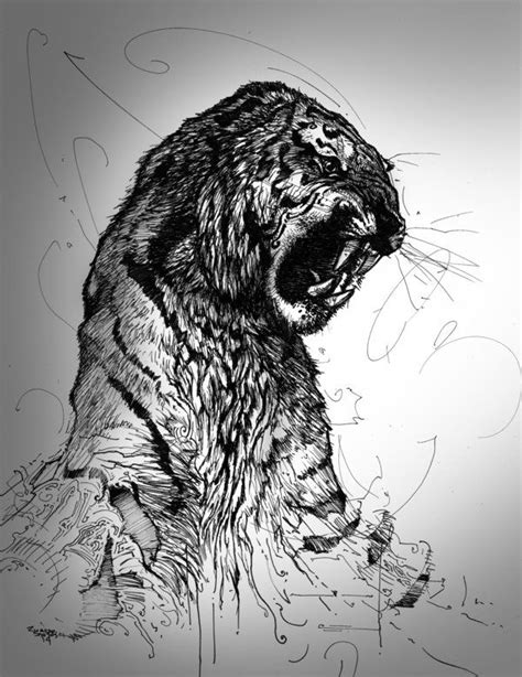 Roarr By El Santos On Deviantart Animal Illustration Line Art Art
