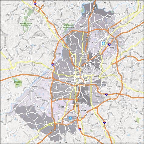 Atlanta Zip Code Map Gis Geography