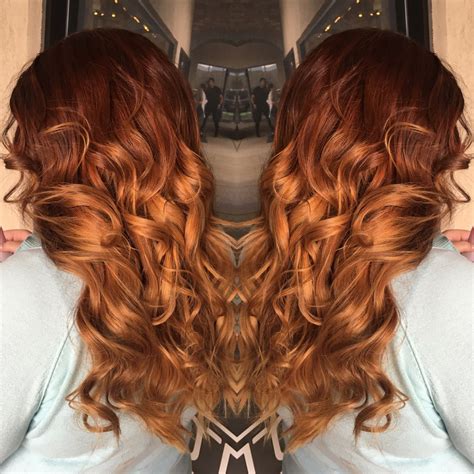 Auburn hair color ideas can bring life to all kinds of hair, be it straight and shiny, wavy and soft, or as you look for auburn hair color shades you may find touches of orange or deep brown in the palette. Red ombre | auburn ombre | dark red hair | orange hair ...