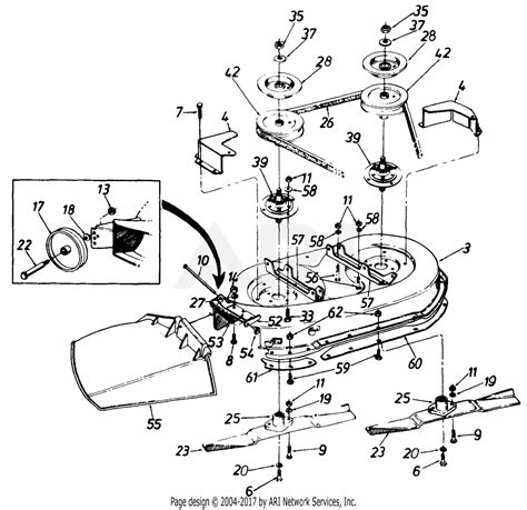 Mtd 132 736g190 Lt 145 1992 Parts Diagram For 42 Inch Mower Deck