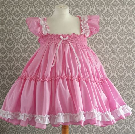 All Sizes 39 Gbp Adult Baby Sissy Short Dress Top In Pink