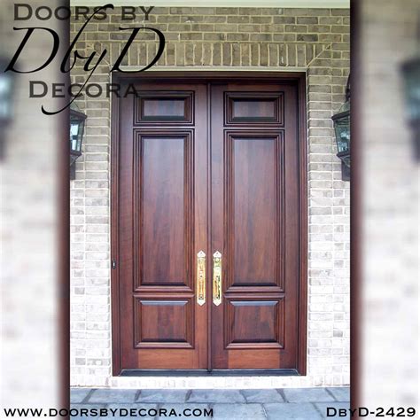 Custom Solid Wood Double Doors Exterior Front Entry Doors By Decora