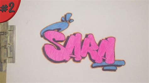 How To Draw Graffiti Names 2 Sara تعلم الجرافيتي خطوة بخطوة Youtube