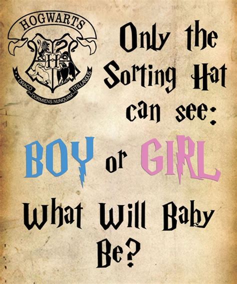 Harry Potter Gender Reveal Party Poster Harry Potter Theme