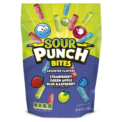 Sour Punch Bites Assorted Flavors 9 Oz