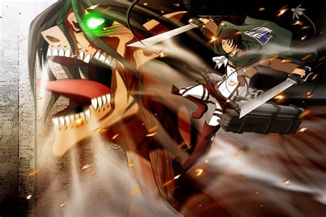 Download Eren Yeager Levi Ackerman Attack On Titan Anime Hd Wallpaper
