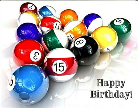 Happy Birthday Cue Balls Billiards Snooker Balls