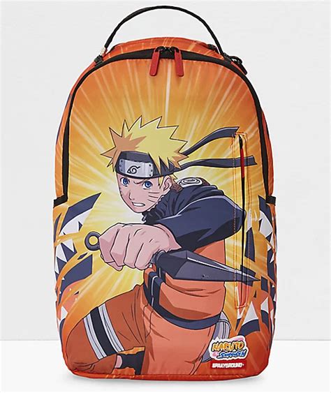 Sprayground X Naruto Shippuden Breakout Shark Orange Backpack