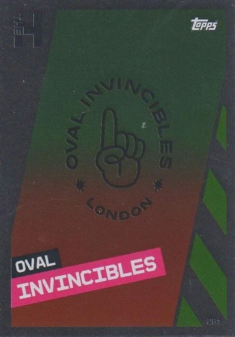 261 Oval Invincibles Oval Invincibles Team Logo Cricket Attax The