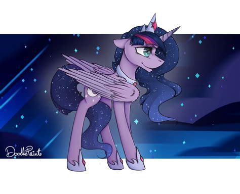 Twilight Sparkle And Princess Luna Fusion By Doodlepaintdraws On Deviantart