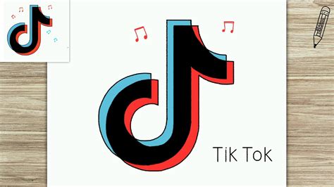 How To Draw The Tik Tok Logo Myhobbyclasscom Learn Drawing Images