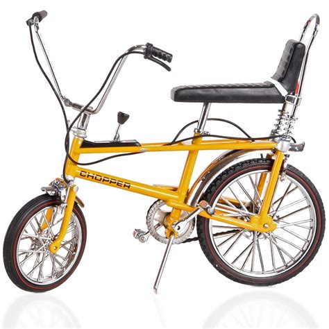 Toyway Chopper Bicycle The Hot One Die Cast Metal Model In Yellow