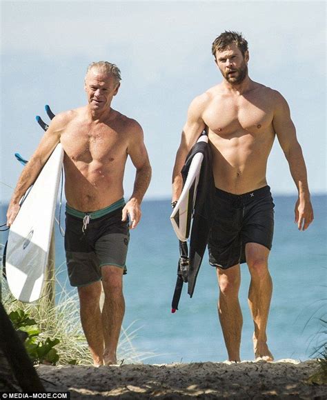 Chris Hemsworth And His Father Craig Show Off Their Impressive Muscles