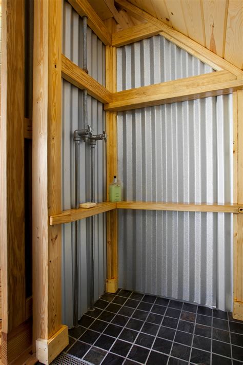 Corrugated Metal Shower Home Design Ideas