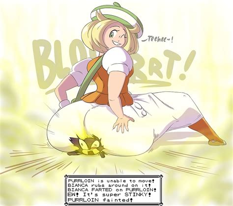 rule 34 bianca pokemon big ass big butt big fart brap fart farting farting on another game
