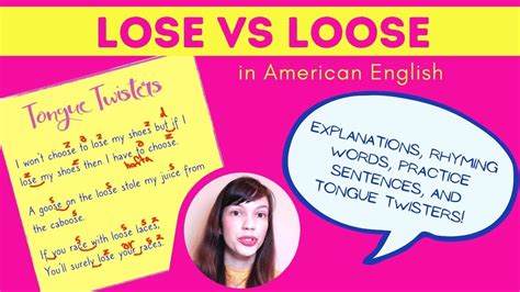 Lose Vs Loose American English Pronunciation With Explanation