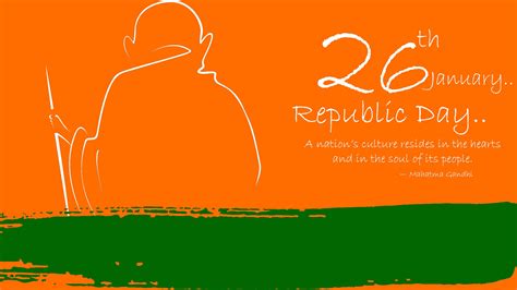 Happy Republic Day 2019 With Mahatma Gandhi Hd Wallpapers Festivals