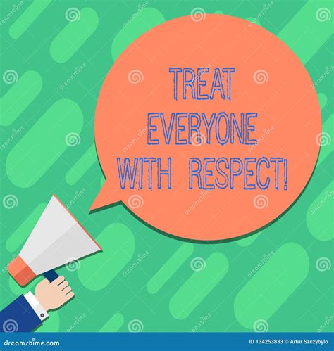 Handwriting Text Writing Treat Everyone With Respect Concept Meaning