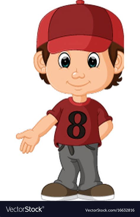 Cute Boy Cartoon Royalty Free Vector Image Vectorstock