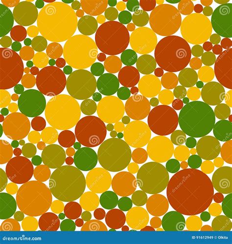 Seamless Colored Pattern Autumn Colors Green Yellow Orange Brown