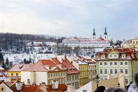 Prague Czech Republic View Of The Loreto Monastery From The Walls Of