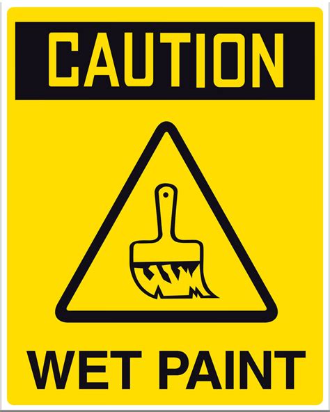 Printable Wet Paint Sign Printable Word Searches