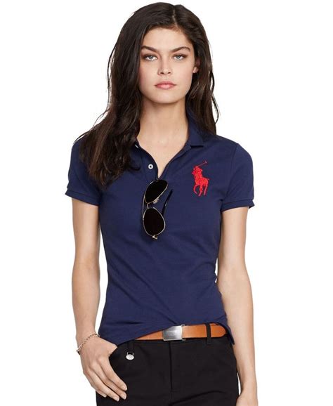 Polo Ralph Lauren Slim Fit Big Pony Polo Shirt Tops Women Macy S